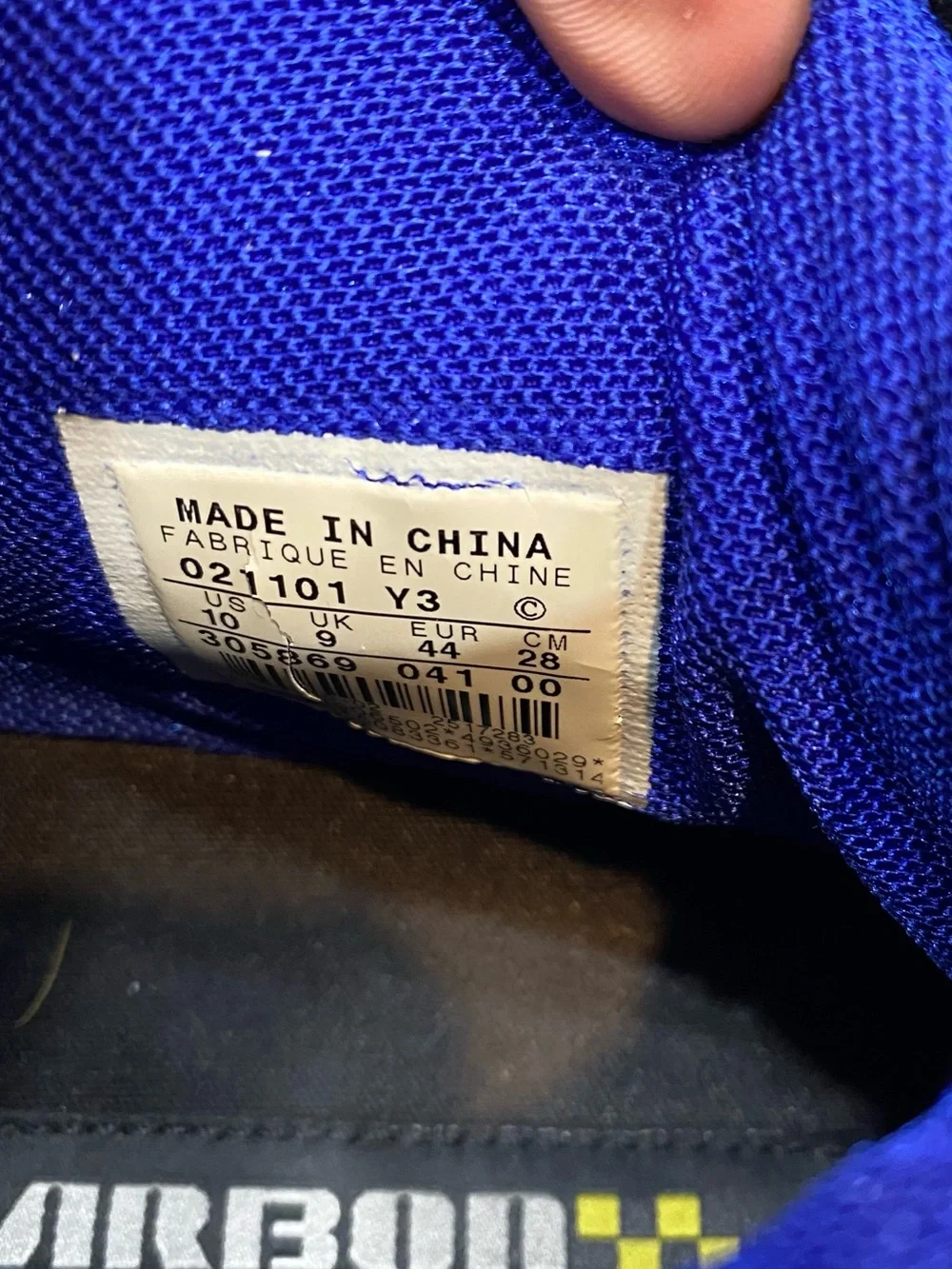 Nike Air Jordan 18 OG 2003 Black Sport Royal Size 10 Rare Vintage Read